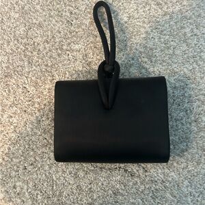 Black Clutch with Wrist Strap
